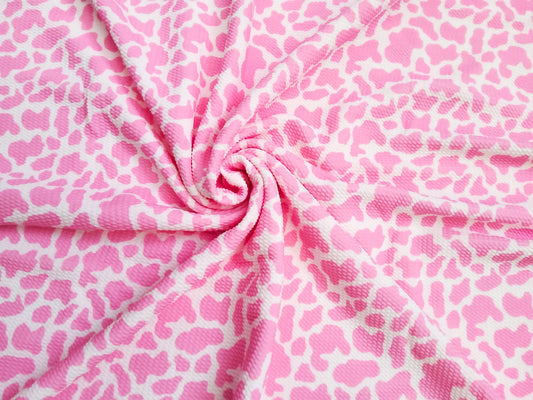 Pink Cow Print Bullet Fabric Strip