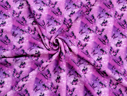 Purple Butterfly Bullet Fabric Strip