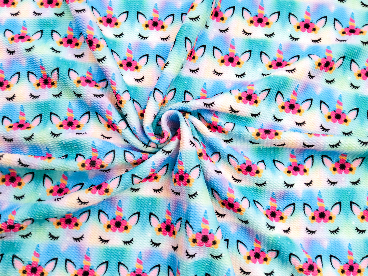 Blue Unicorn Bullet Fabric Strip