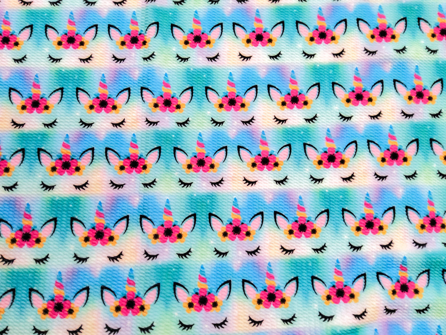 Blue Unicorn Bullet Fabric Strip