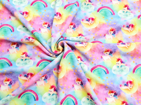 Unicorn Rainbows Bullet Fabric Strip