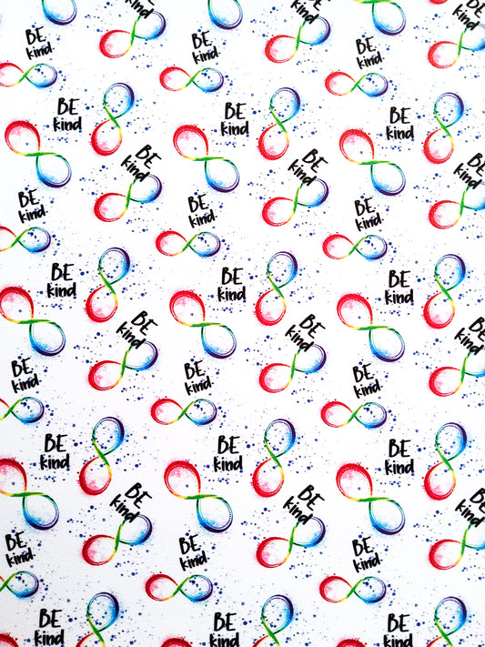 Be Kind 9x12 faux leather sheet