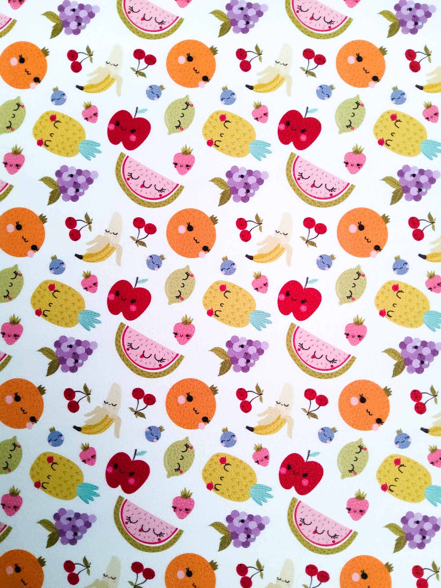 Fruit Medley 9x12 faux leather sheet