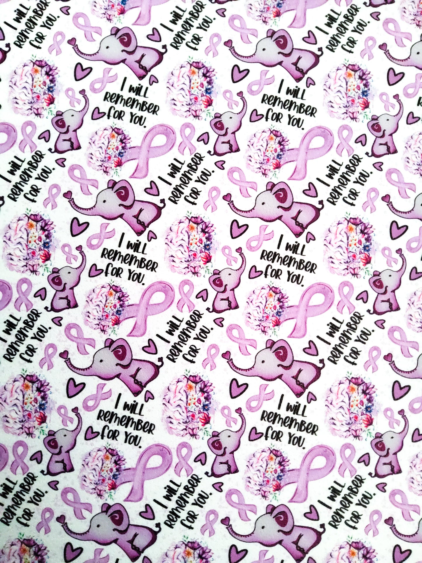 Alzheimer's Awareness 9x12 faux leather sheet