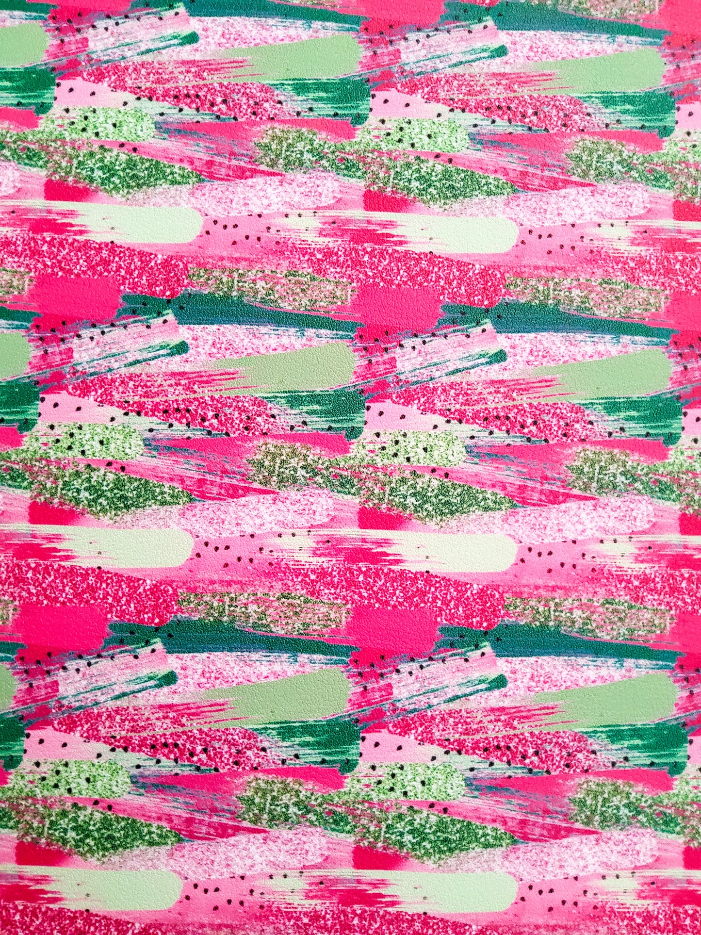 Watermelon Brushstrokes 9x12 faux leather sheet