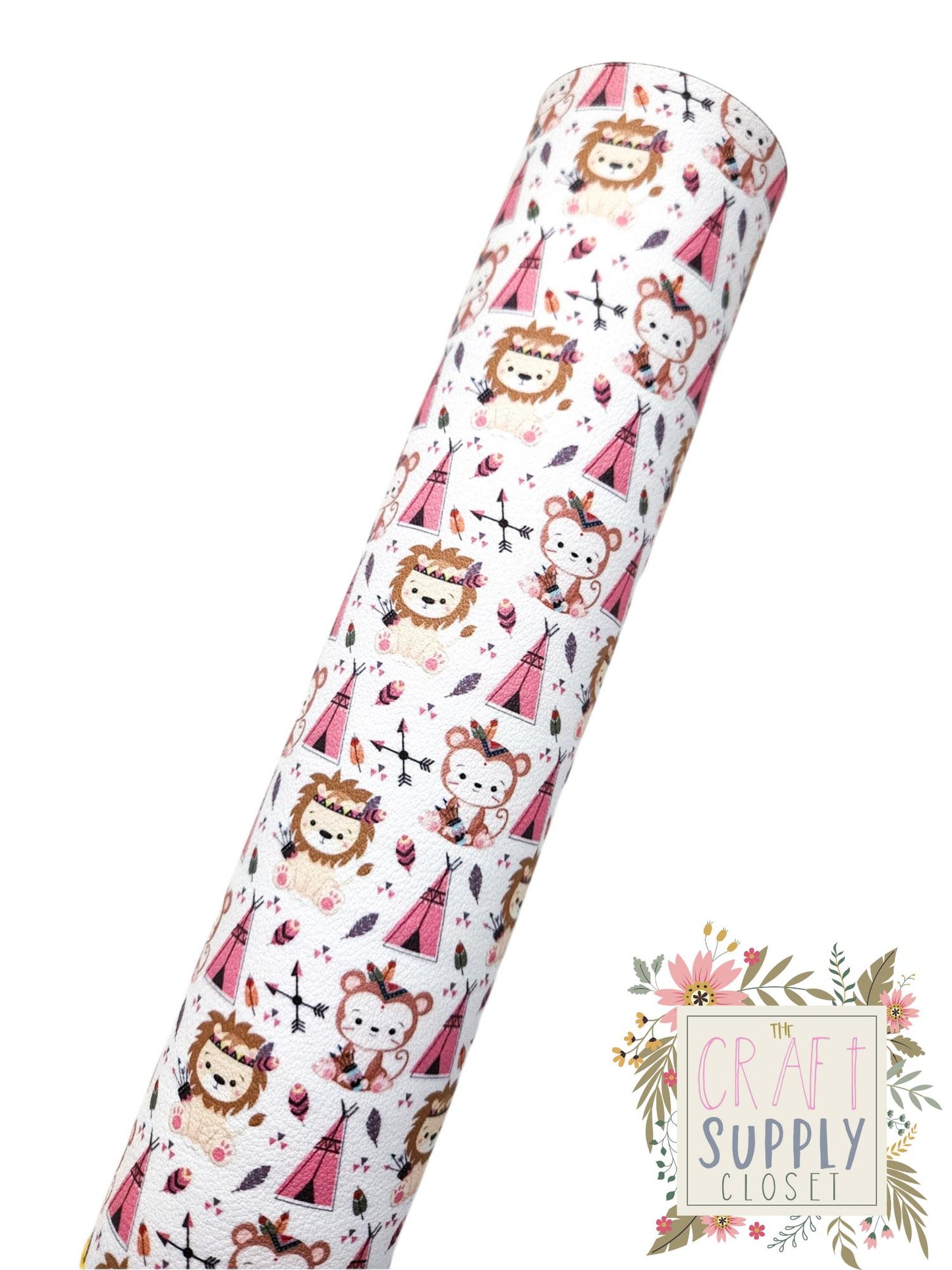 Tribal Lion 9x12 faux leather sheet