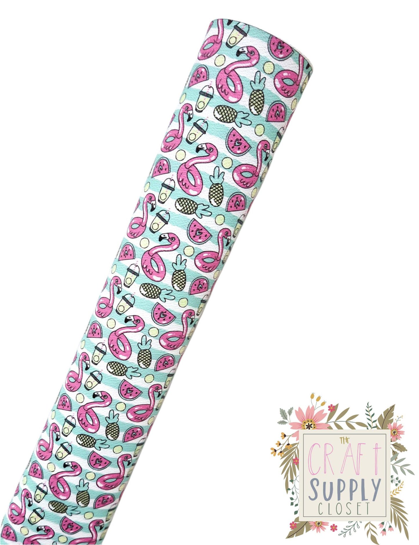 Flamingo Float 9x12 faux leather sheet