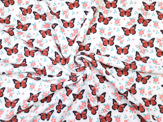 Small Monarch Butterflies Bullet Fabric Strip