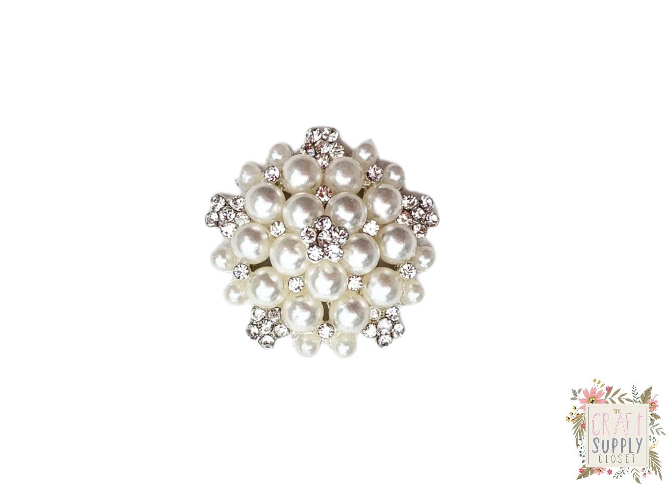 Pearl Cluster Rhinestone - Flat Back