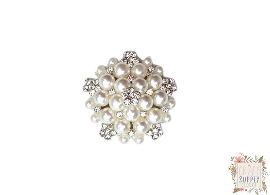 Pearl Cluster Rhinestone - Flat Back