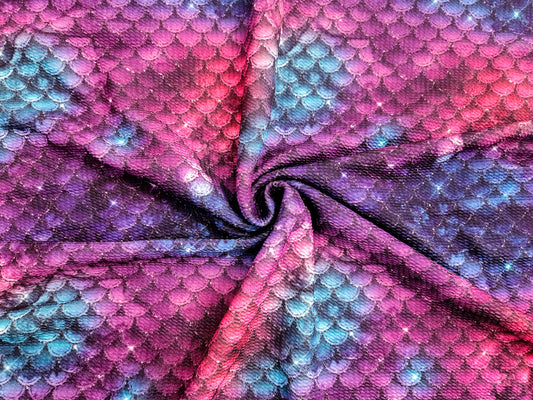 Galaxy Mermaid Scale Bullet Fabric Strip