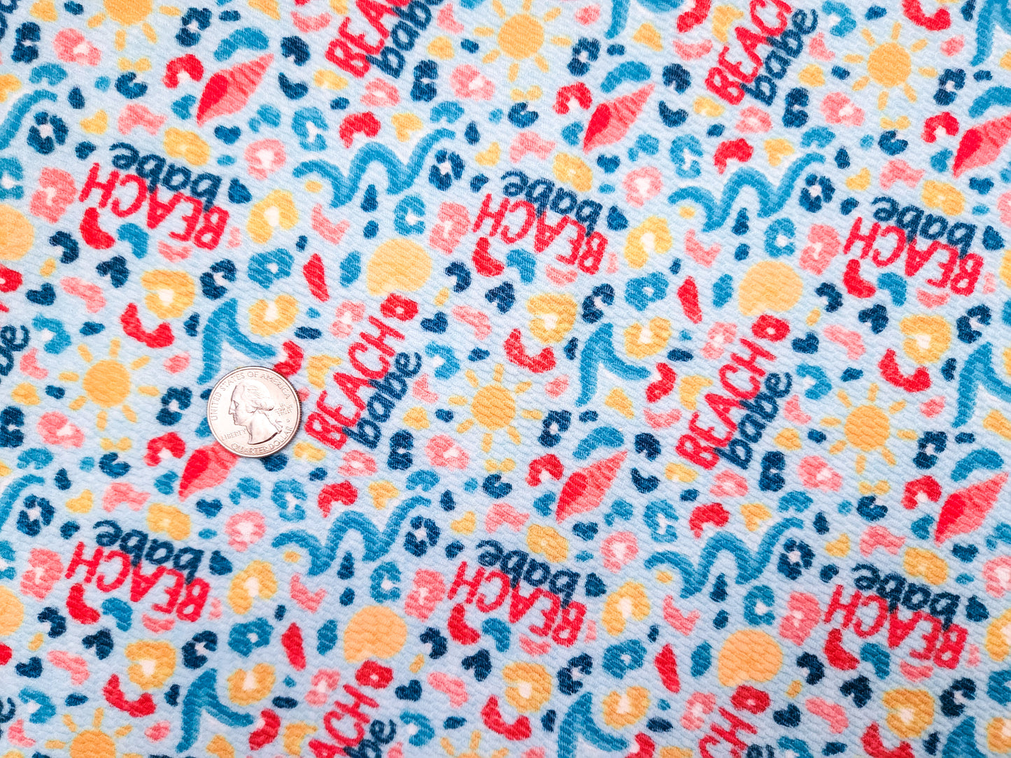 Beach Babe Cheetah Bullet Fabric Strip