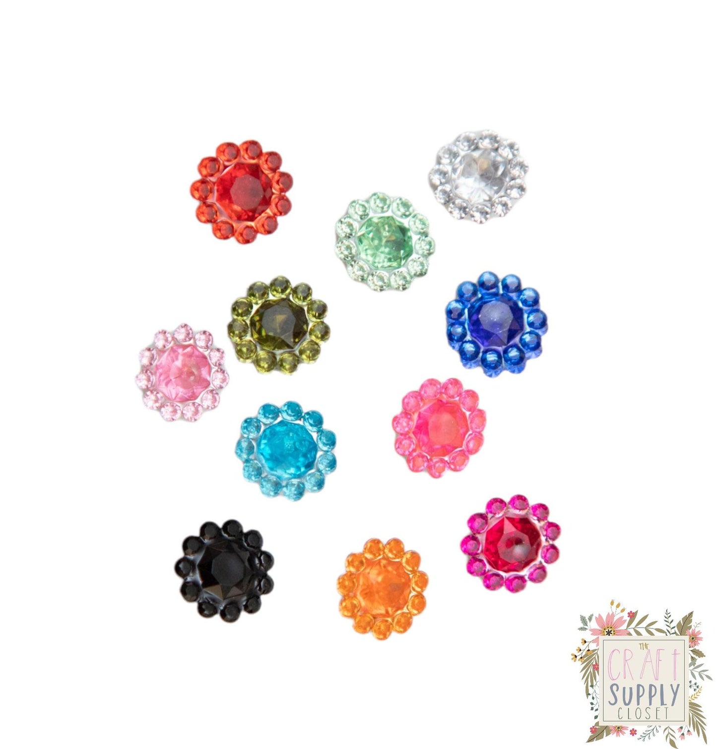 Tiny Acrylic Flowers - Set of 10