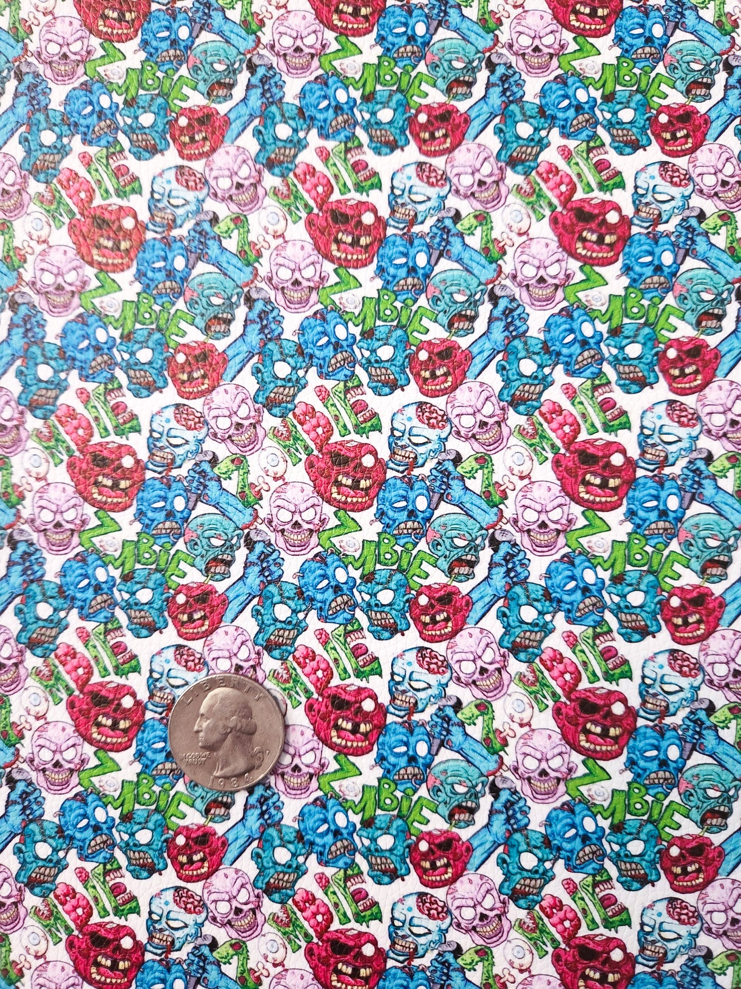 Zombie 9x12 faux leather sheet