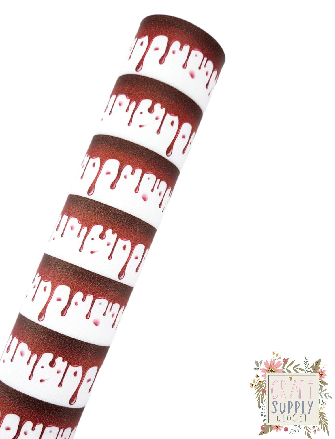 Blood Drip 9x12 faux leather sheet