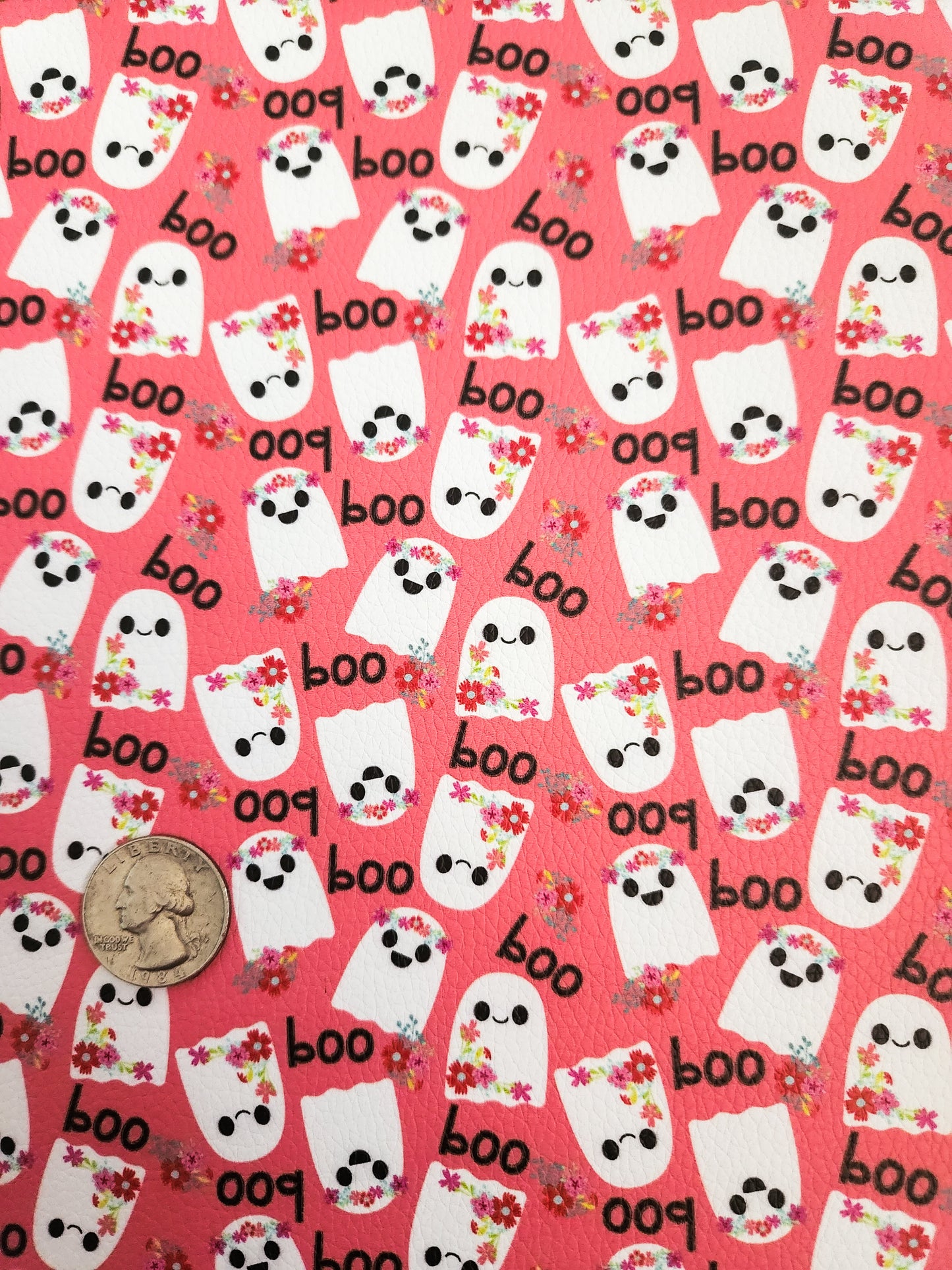 Boo Ghosts 9x12 faux leather sheet