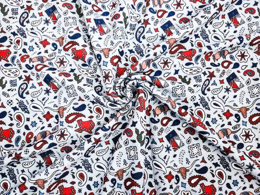 Texas Bandana Bullet Fabric Strip