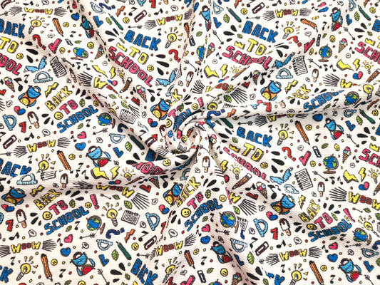 Back to School Bullet Fabric Strip
