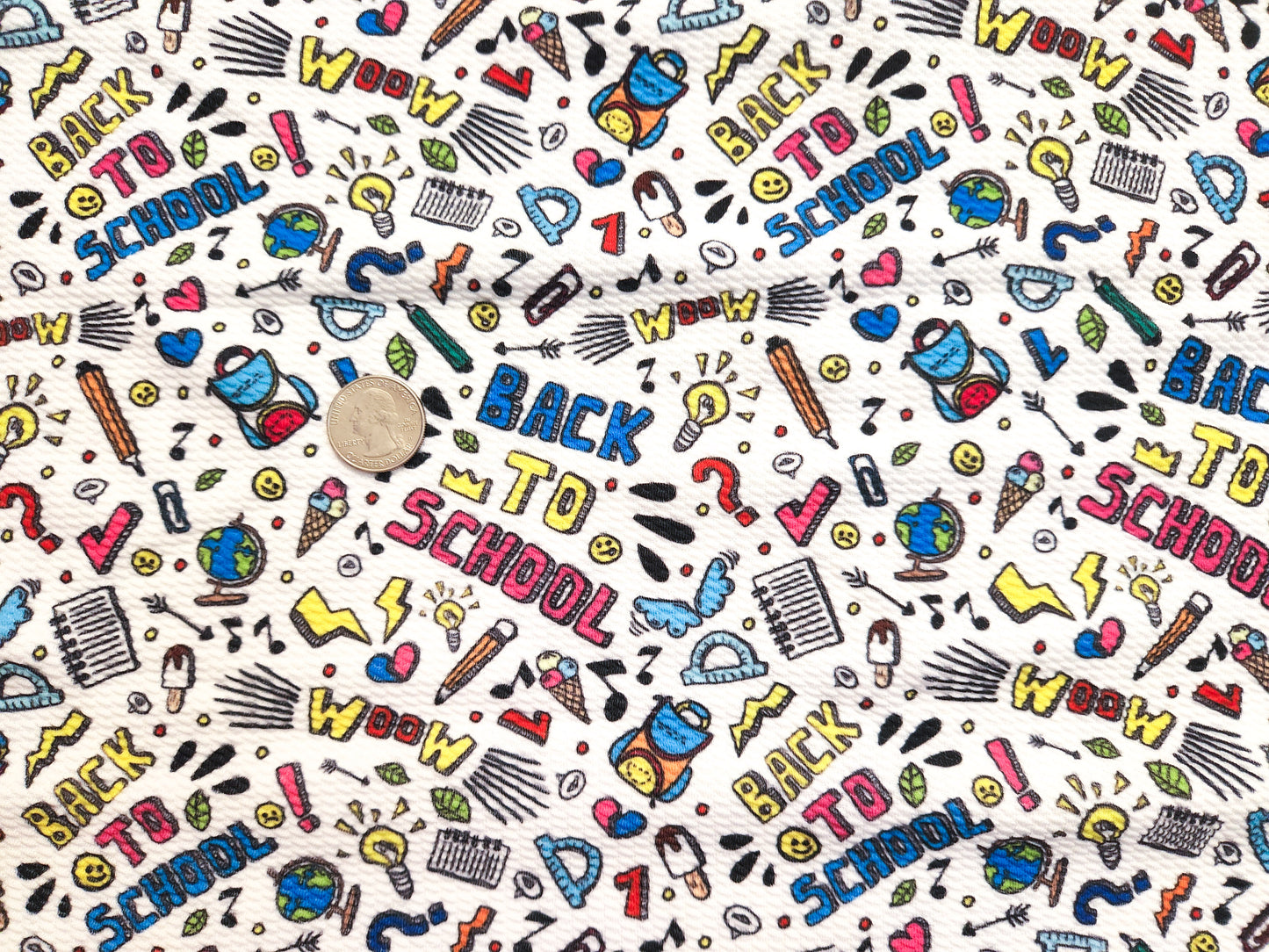 Back to School Bullet Fabric Strip