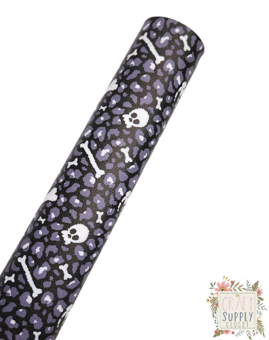 Cheetah Skeleton 9x12 faux leather sheet