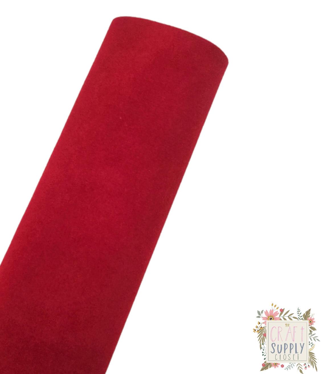 Dark Red Suede 9x12 sheet