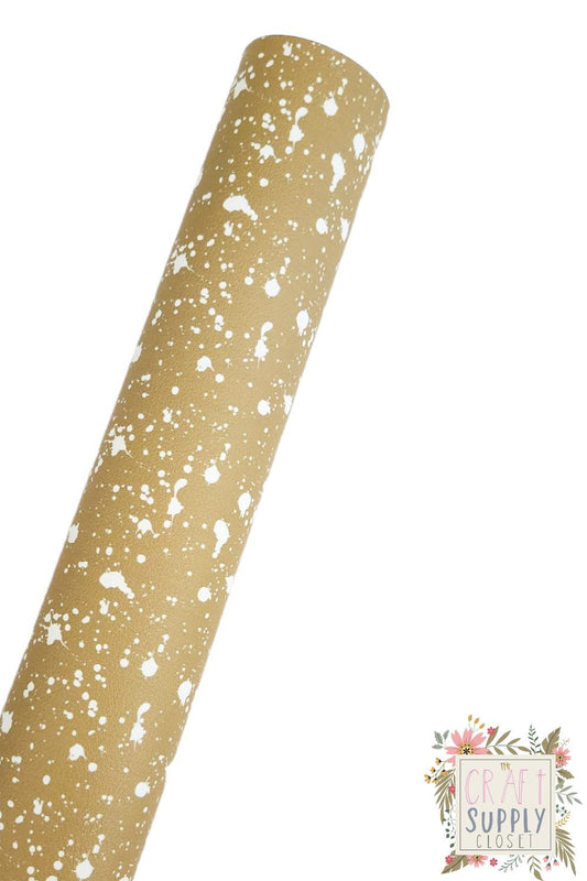Yellow Green Bleach Spots 9x12 faux leather sheet