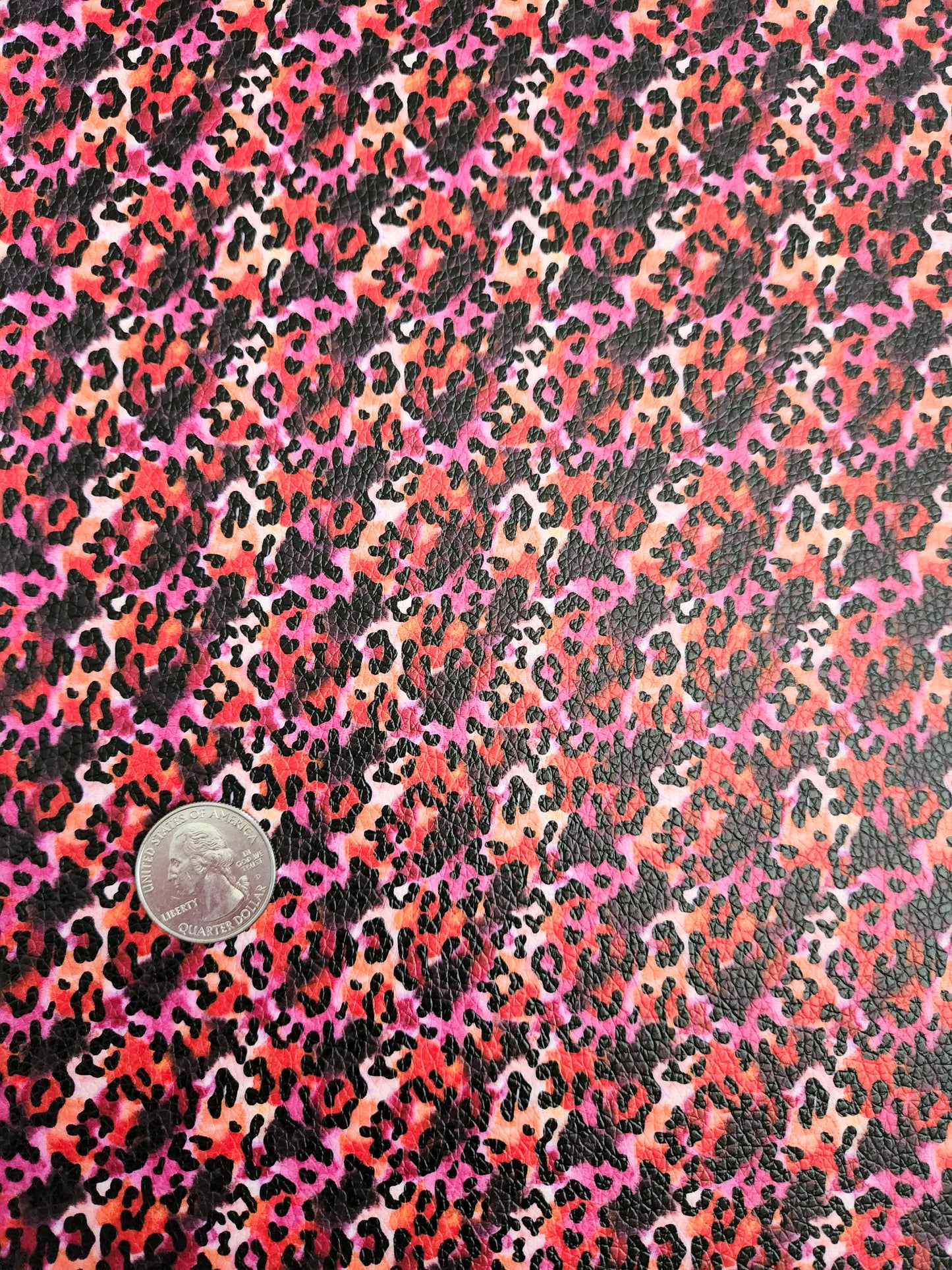 Halloween Cheetah Print 9x12 faux leather sheet