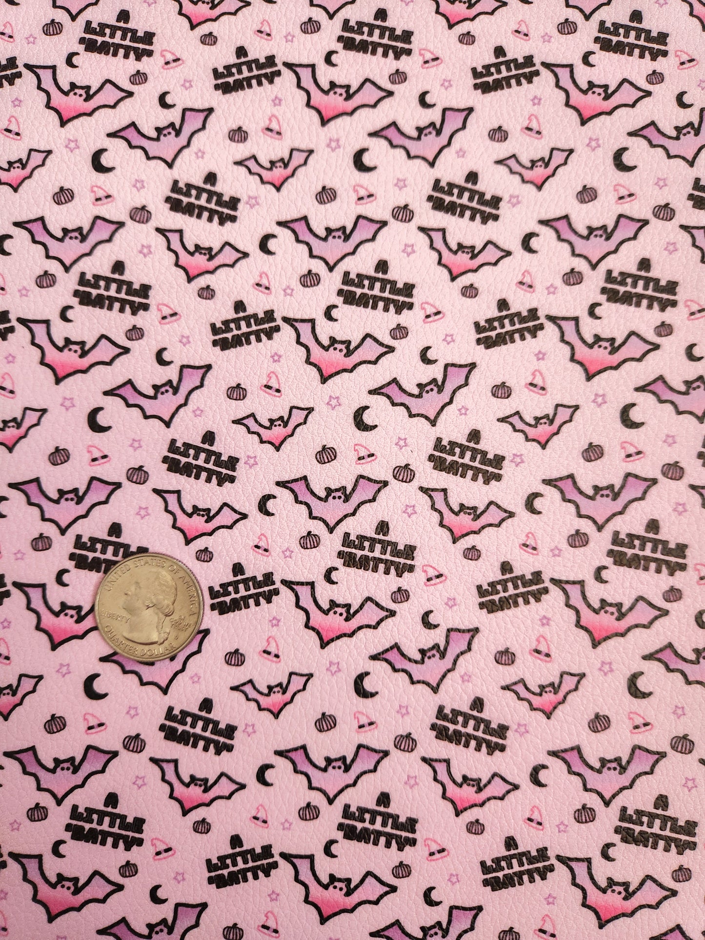 A Little Batty 9x12 faux leather sheet