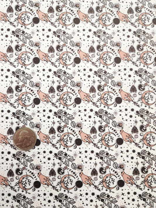 Celestial Hand 9x12 faux leather sheet