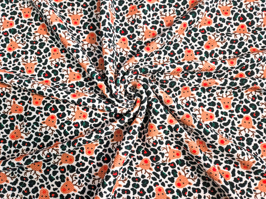Cheetah Reindeer Bullet Fabric Strip