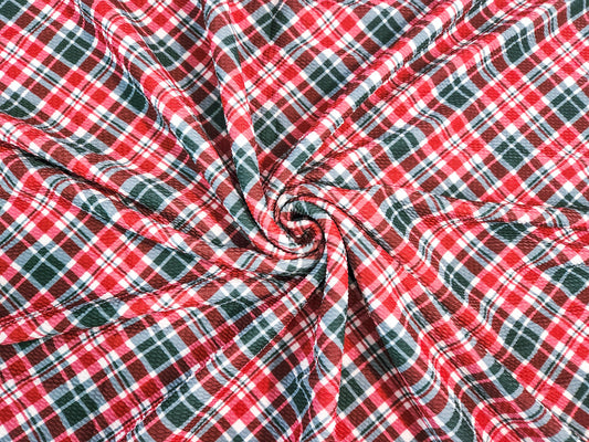 Christmas Plaid Bullet Fabric Strip