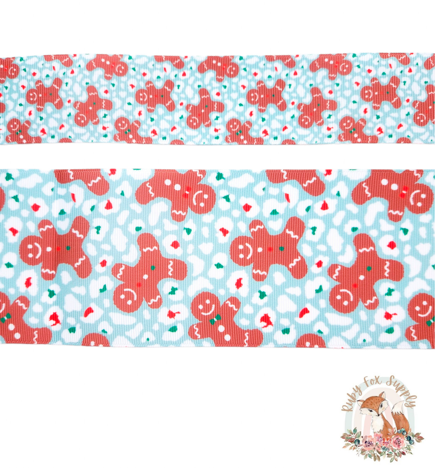 Cheetah Gingerbread Man 3"/1.5" Ribbon