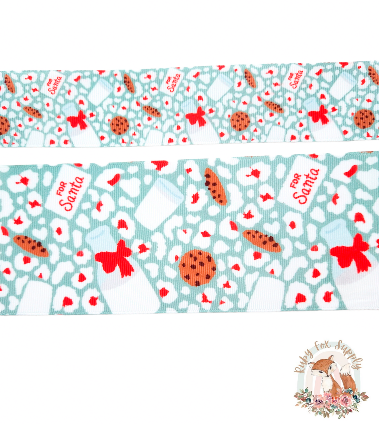 Cheetah Milk and Cookies 3"/1.5" Ribbon