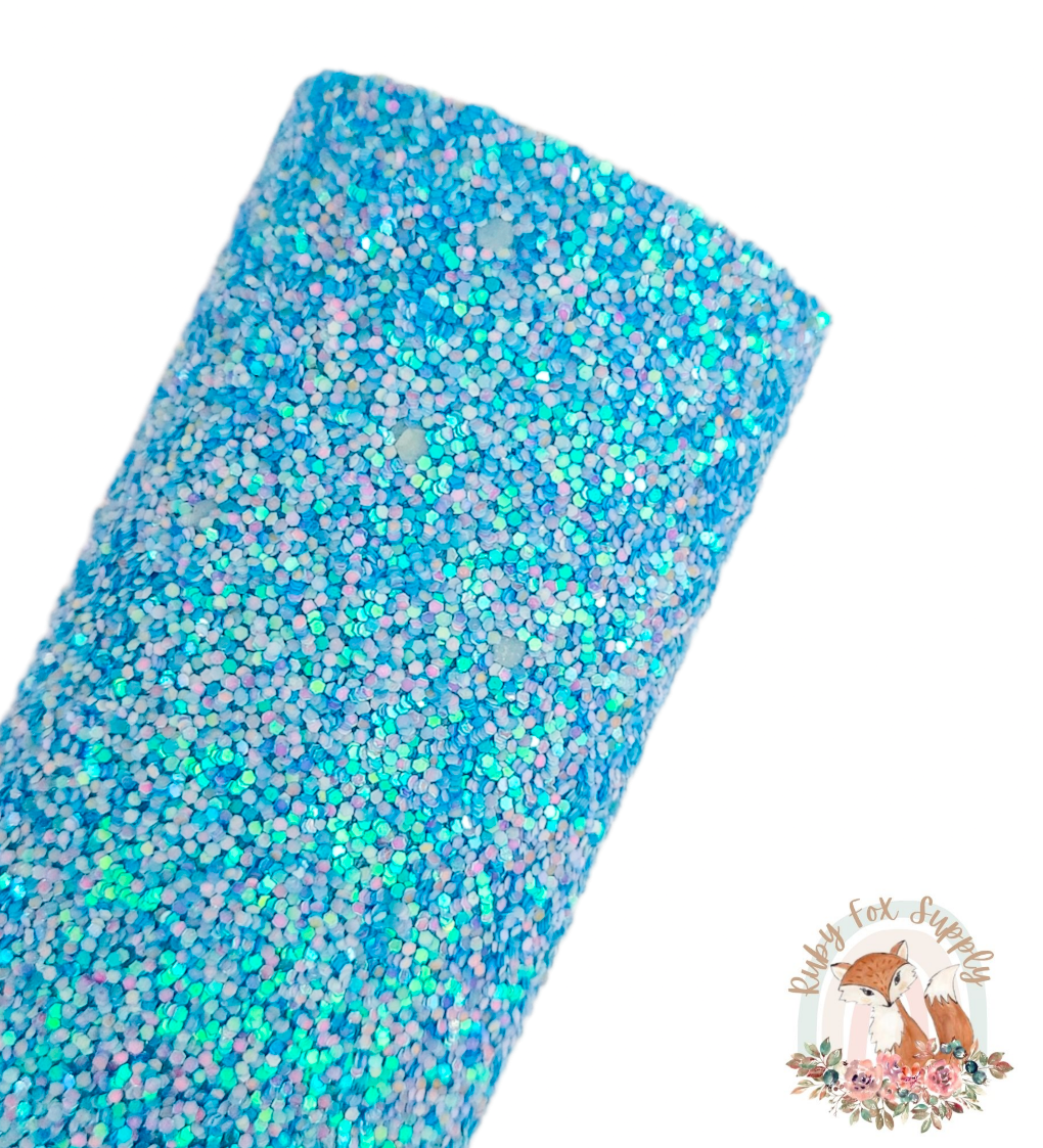 Blue Glow in the Dark Chunky Glitter 9x12 sheet