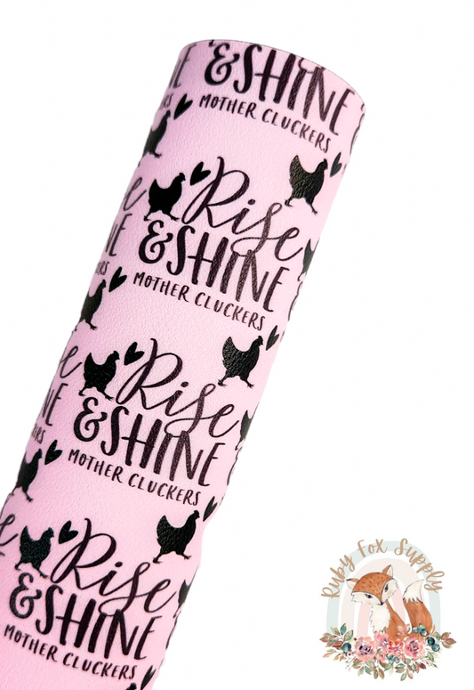 Mother Cluckers 9x12 faux leather sheet