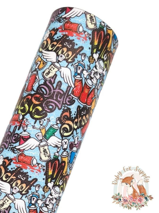 Music Grafitti 9x12 faux leather sheet