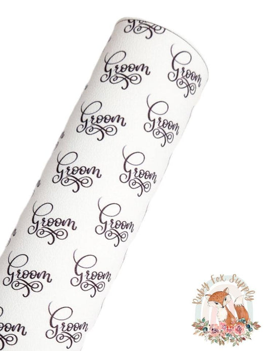 Groom 9x12 faux leather sheet