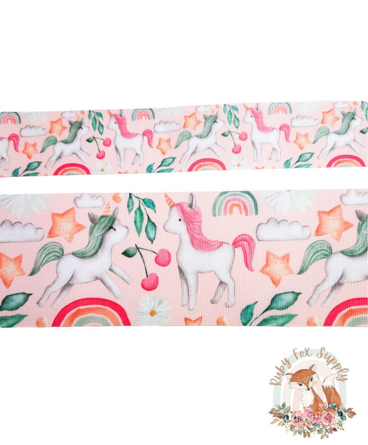 Rainbows and Unicorns 3"/1.5" Ribbon