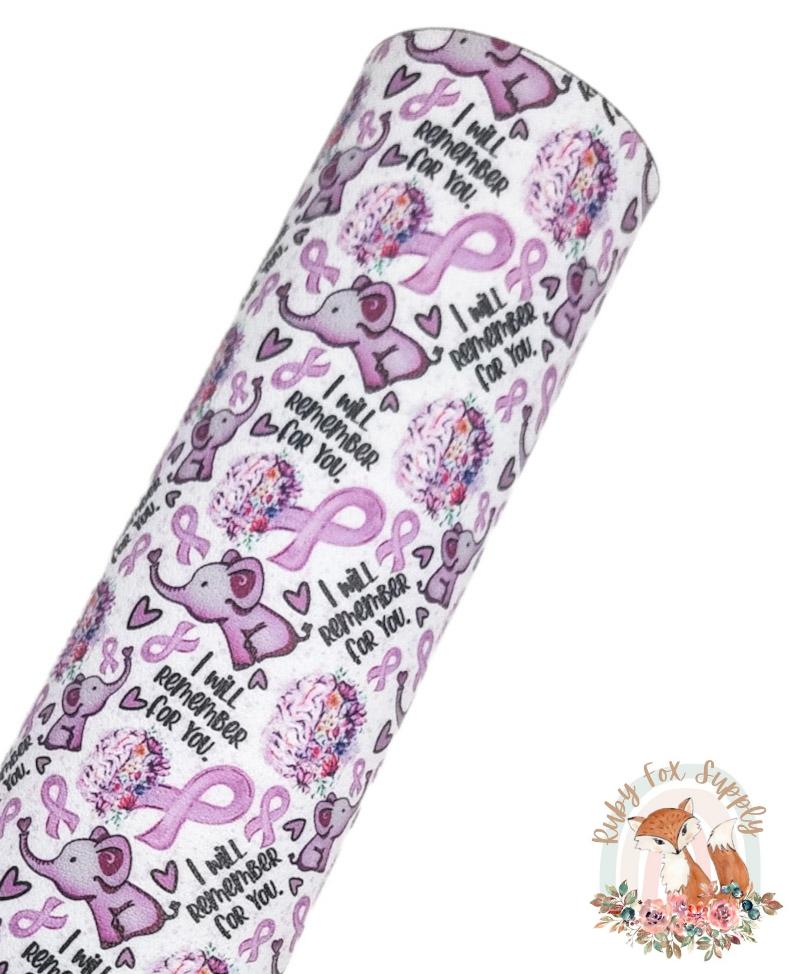 Alzheimer's Awareness 9x12 faux leather sheet