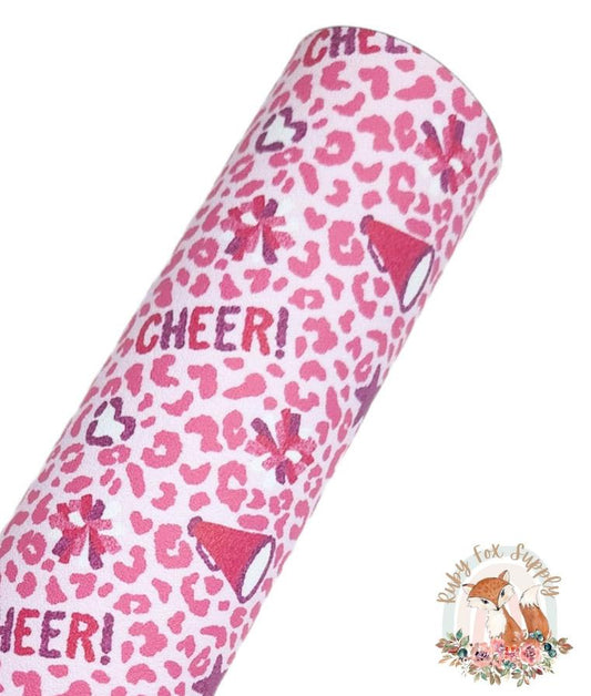 Cheetah Cheer 9x12 faux leather sheet