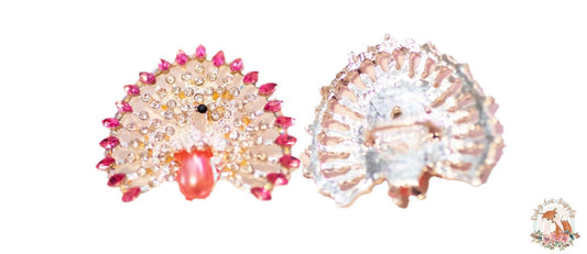 Pink Peacock Rhinestone - Shank Back