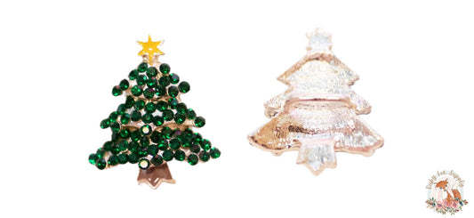 Christmas Tree Rhinestone - Shank Back