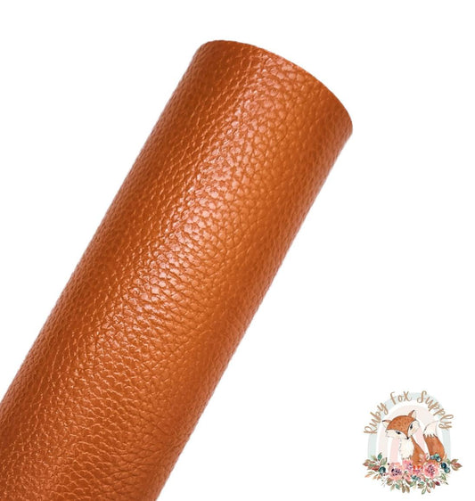 Caramel Brown Pebbled 9x12 faux leather sheet