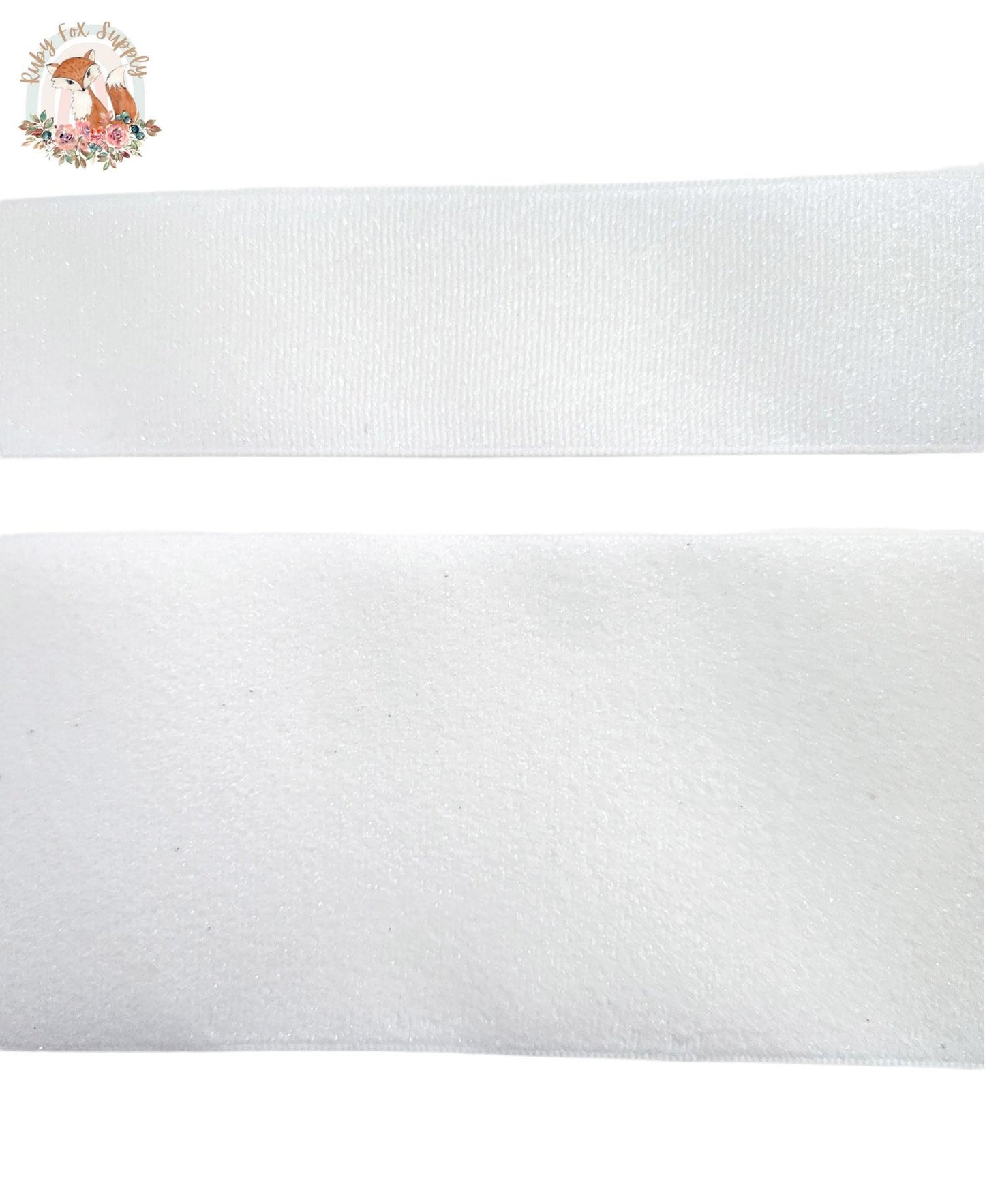 White Glitter 3"/1.5" Ribbon