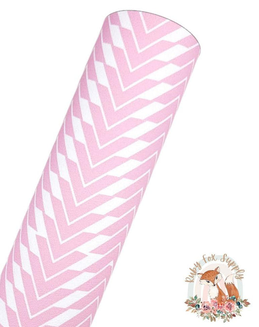Pink Herringbone 9x12 faux leather sheet