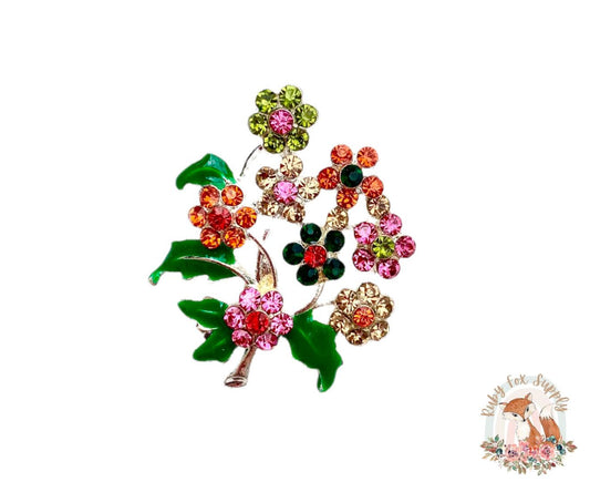 Flowers Rhinestone - Shank Back