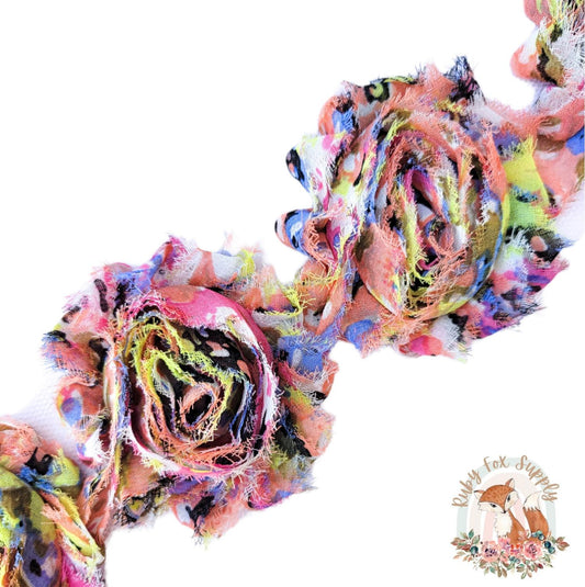 Paint Splatter Shabby Flower - 10 flowers