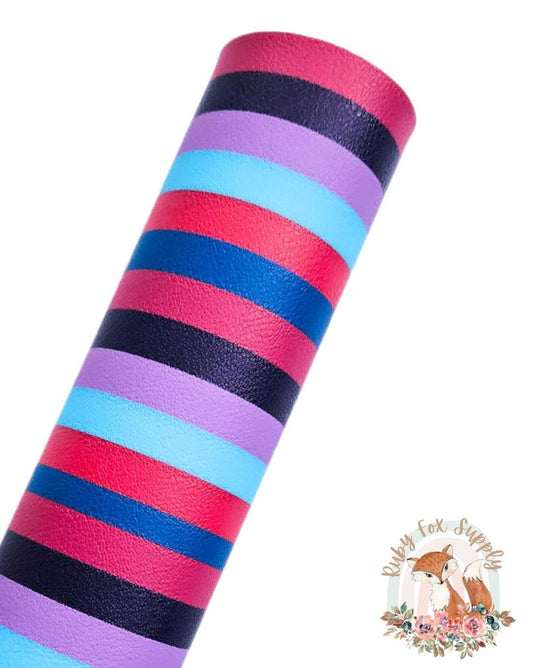 Purple Stripes 9x12 faux leather sheet