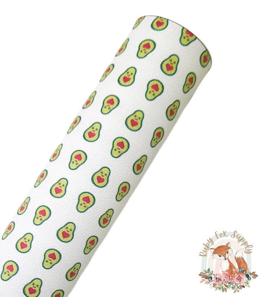 Tiny Avocado 9x12 faux leather sheet
