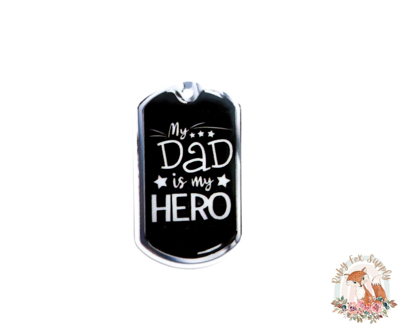 Dad Hero Dogtag Resin
